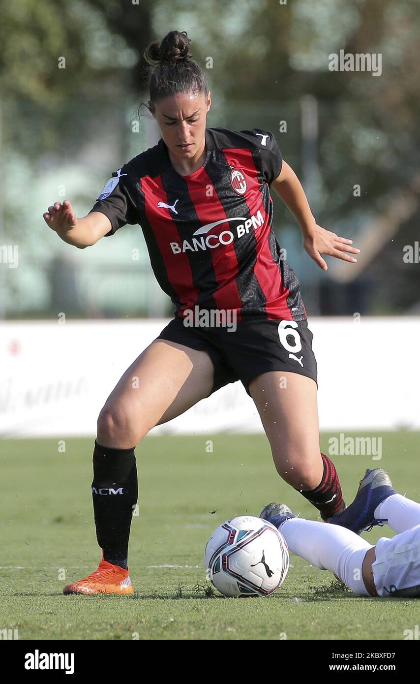Laura Fusetti of AC Milan in action during the Women Serie A match