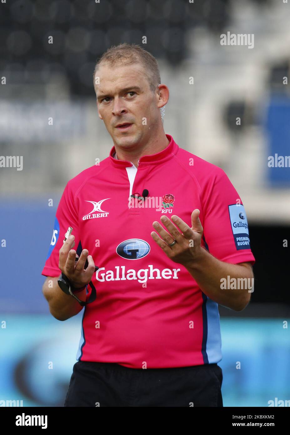 Referee Ian Tempest during Gallagher Premiership Rugby between Saracens ...