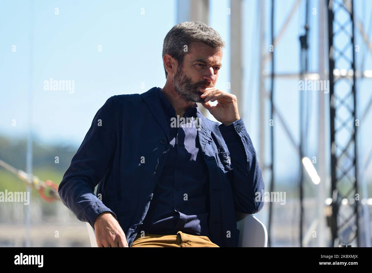 French Director of Greenpeace France Jean-FranÃ§ois Julliard attends at the meeting of French employers' association Medef themed 'The Renaissance of French Companies' - August 27, 2020, Paris (Photo by Daniel Pier/NurPhoto) Stock Photo