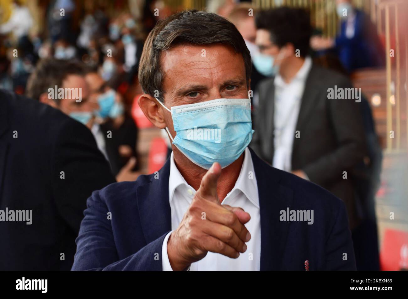 Former French Prime Minister Manuel Valls attends at the meeting of French employers' association Medef themed 'The Renaissance of French Companies' on August 27, 2020, in Paris, France. (Photo by Daniel Pier/NurPhoto) Stock Photo