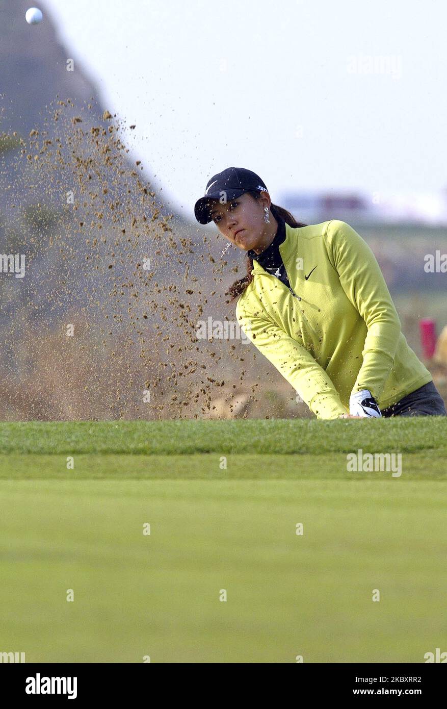 Professional golfer Michelle Wie in action during an Nike Golf event match at SKY72 golf course in Incheon, South Korea on May 5, 2006 (Photo by Seung-il Ryu/NurPhoto) Stock Photo