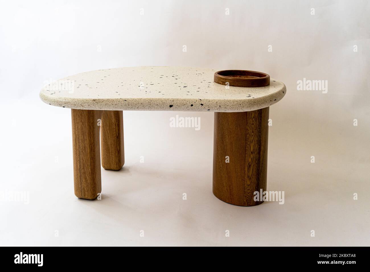 detail of the design of a table, furniture designed by artists, Stock Photo
