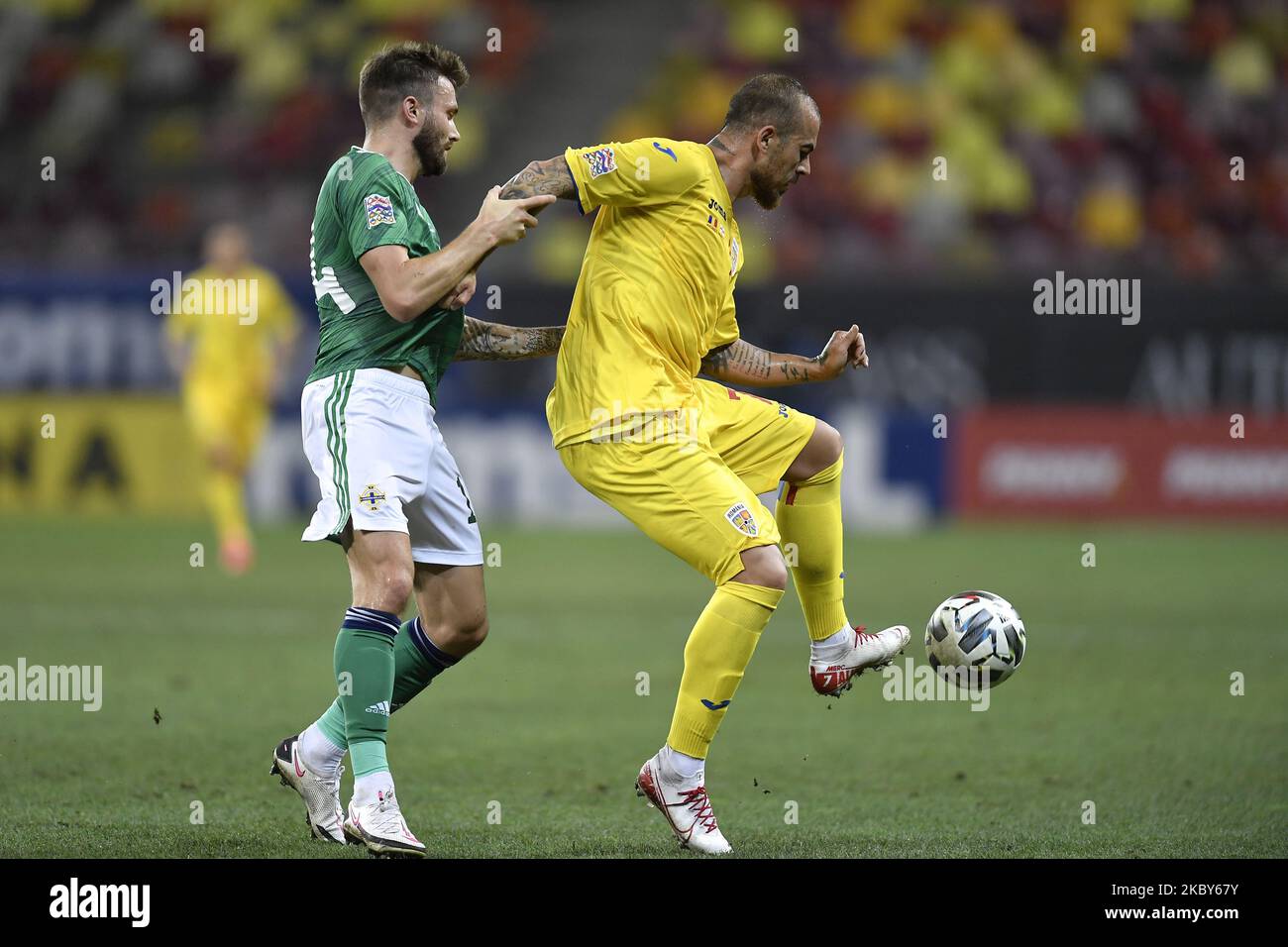 Claudiu Bumba of Kisvarda Master Good passes the ball in front of