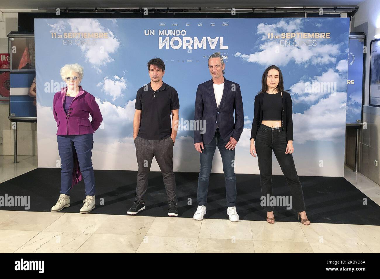 Director Achero Manas attends 'Un Mundo Normal' photocall at Renoir Princesa cinema on September 08, 2020 in Madrid, Spain. (Photo by Oscar Gonzalez/NurPhoto) Stock Photo