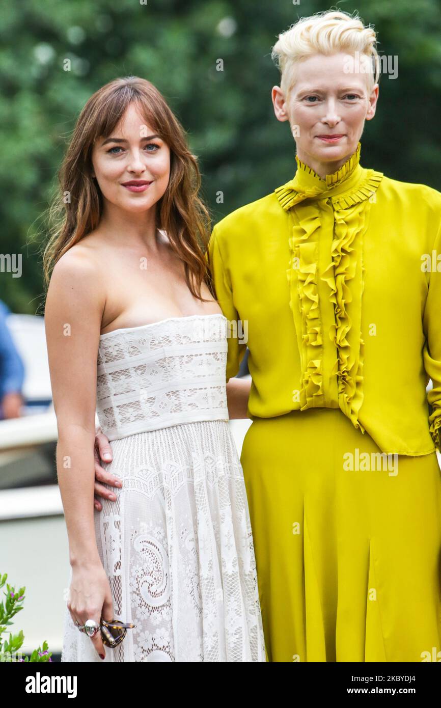 Tilda Swinton and Dakota Johnson is seen during the 75th Venice Film ...