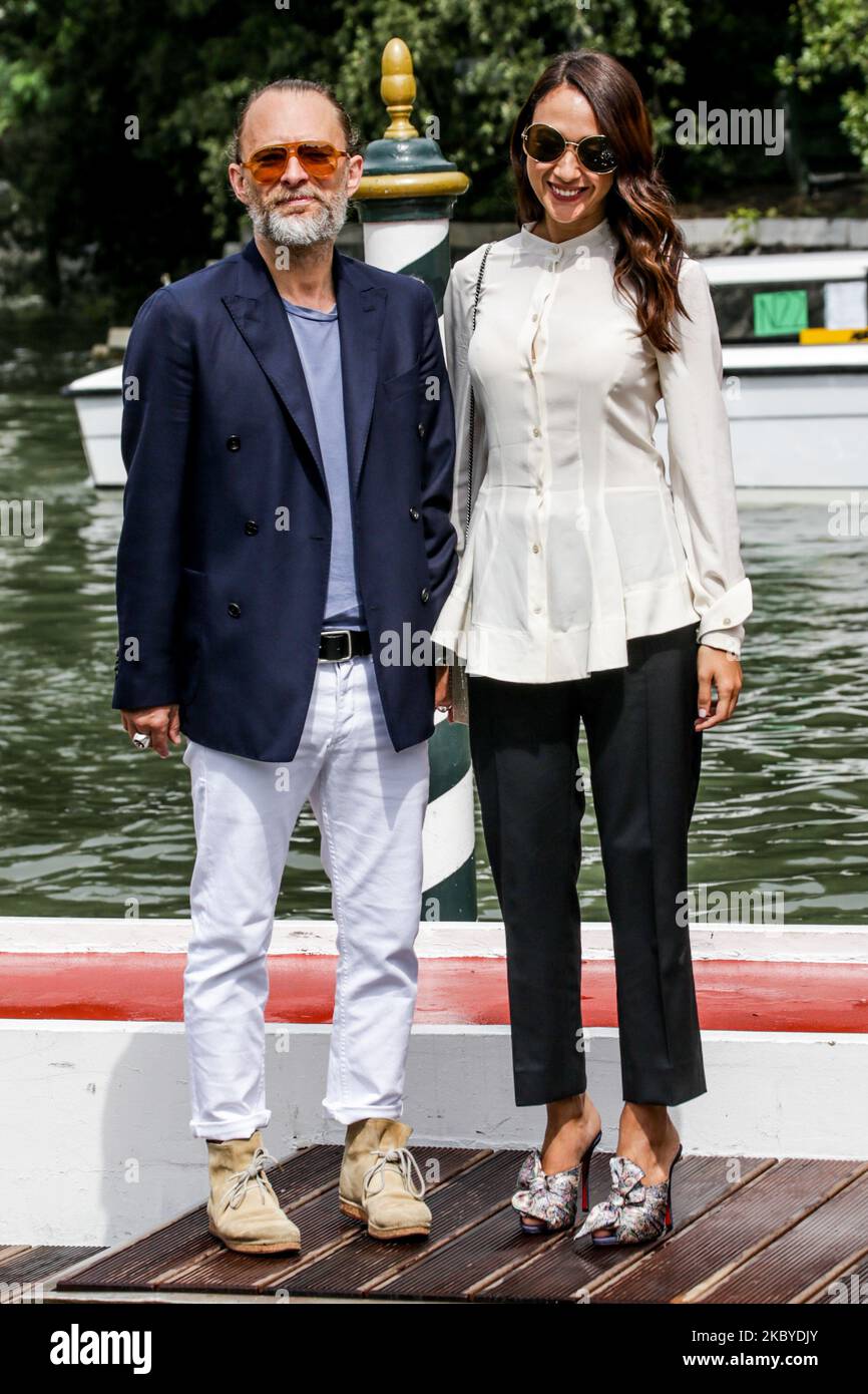Radiohead frontman Thom Yorke and Dajana Roncione is seen during the ...