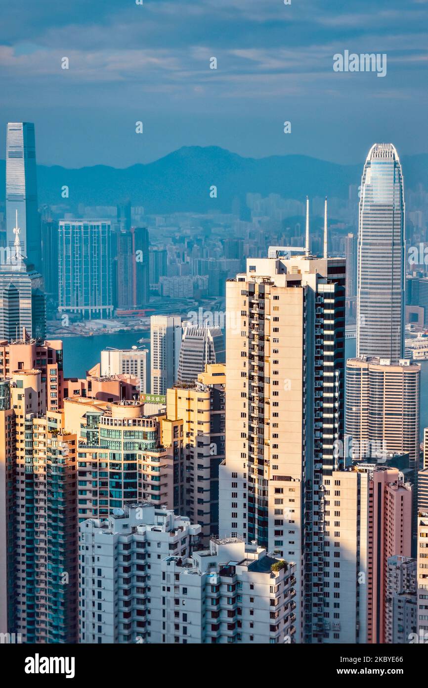 Hong Kong city view from peak Stock Photo - Alamy