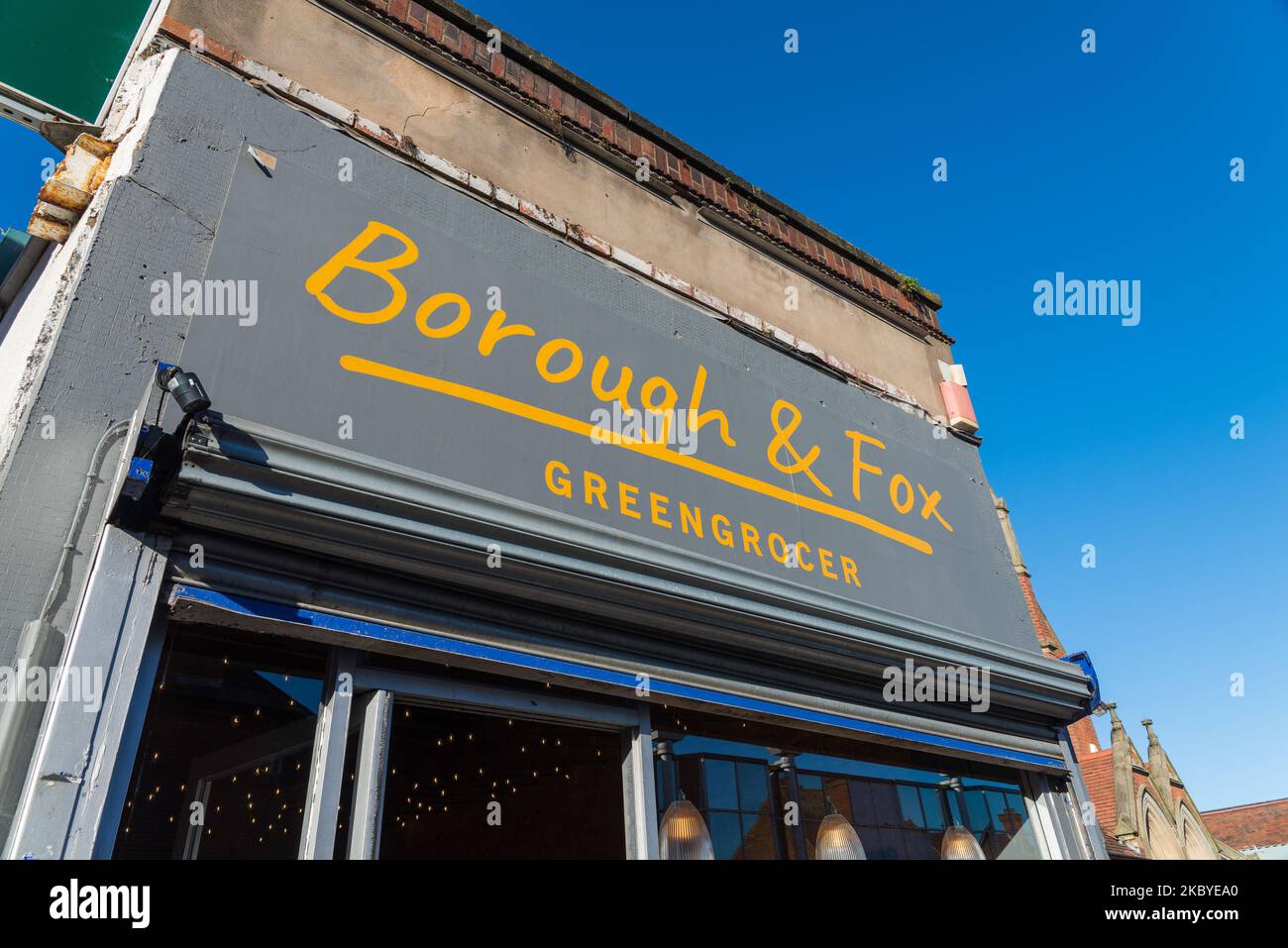 Borough & Fox greengrocers shop in Kings Heath, Birmingham Stock Photo