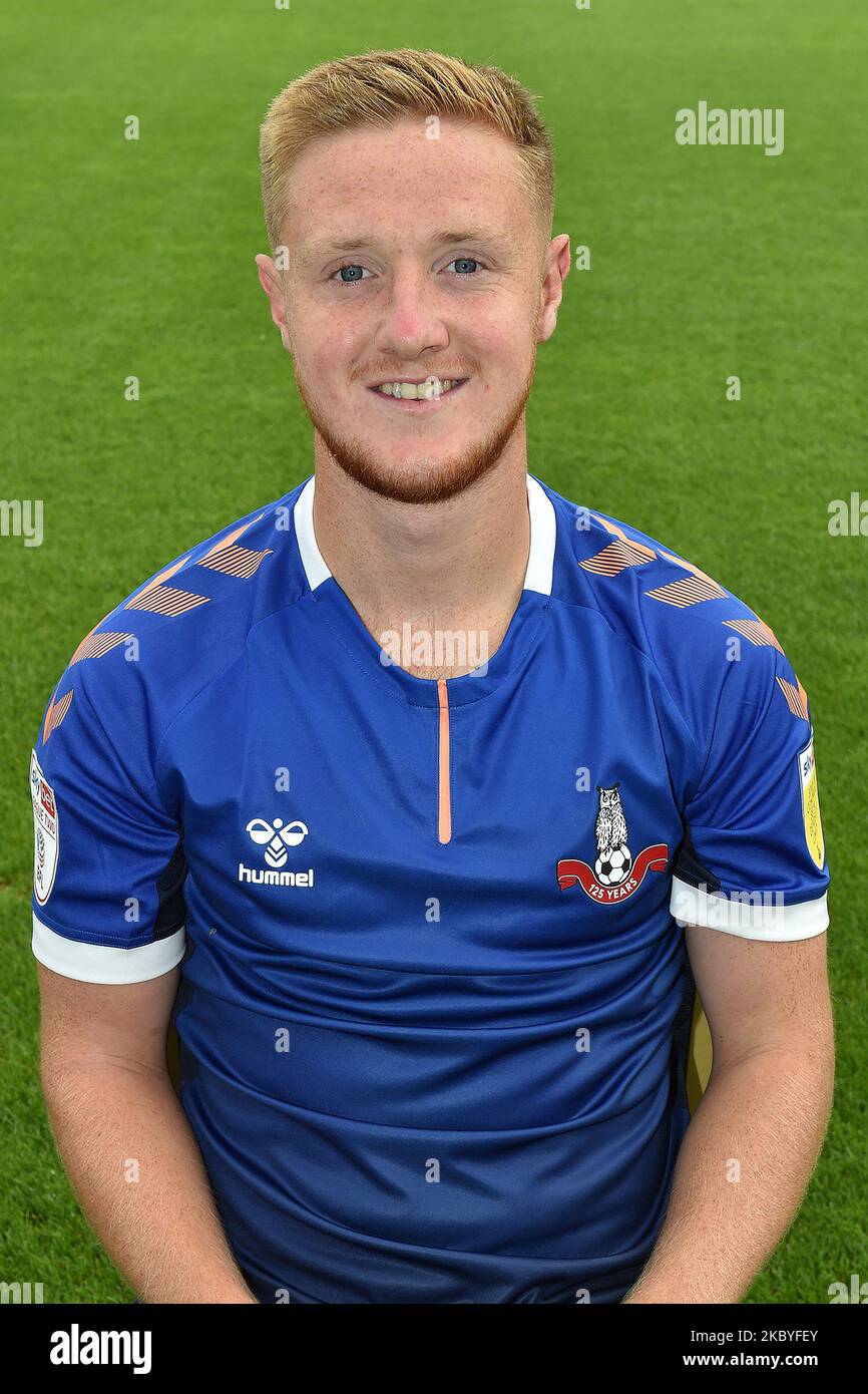 Davis Keillor Dunn in the anniversary kit at the Odham Athletic photocall at Boundary Park, Oldham, England, on September 3, 2020. (Photo by Eddie Garvey/MI News/NurPhoto) Stock Photo