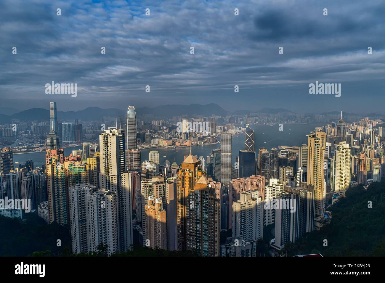 Hong Kong city view from peak Stock Photo - Alamy
