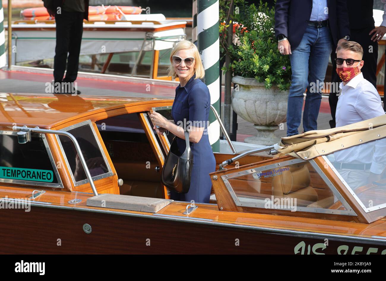 Cate Blanchett is seen arriving at the Excelsior during the 77th Venice ...