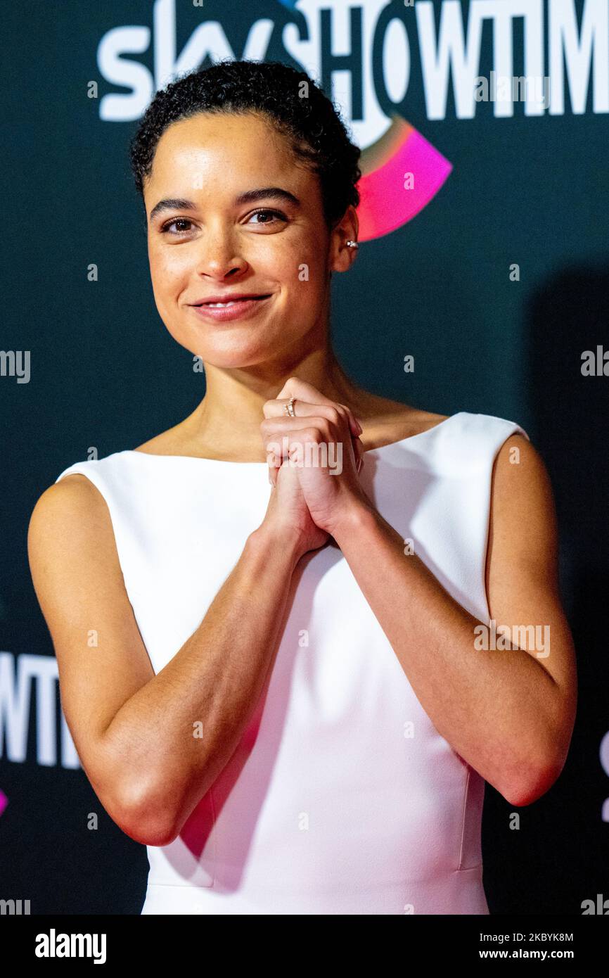 Juliana Canfield attend the exclusive new streaming service SkyShowtime