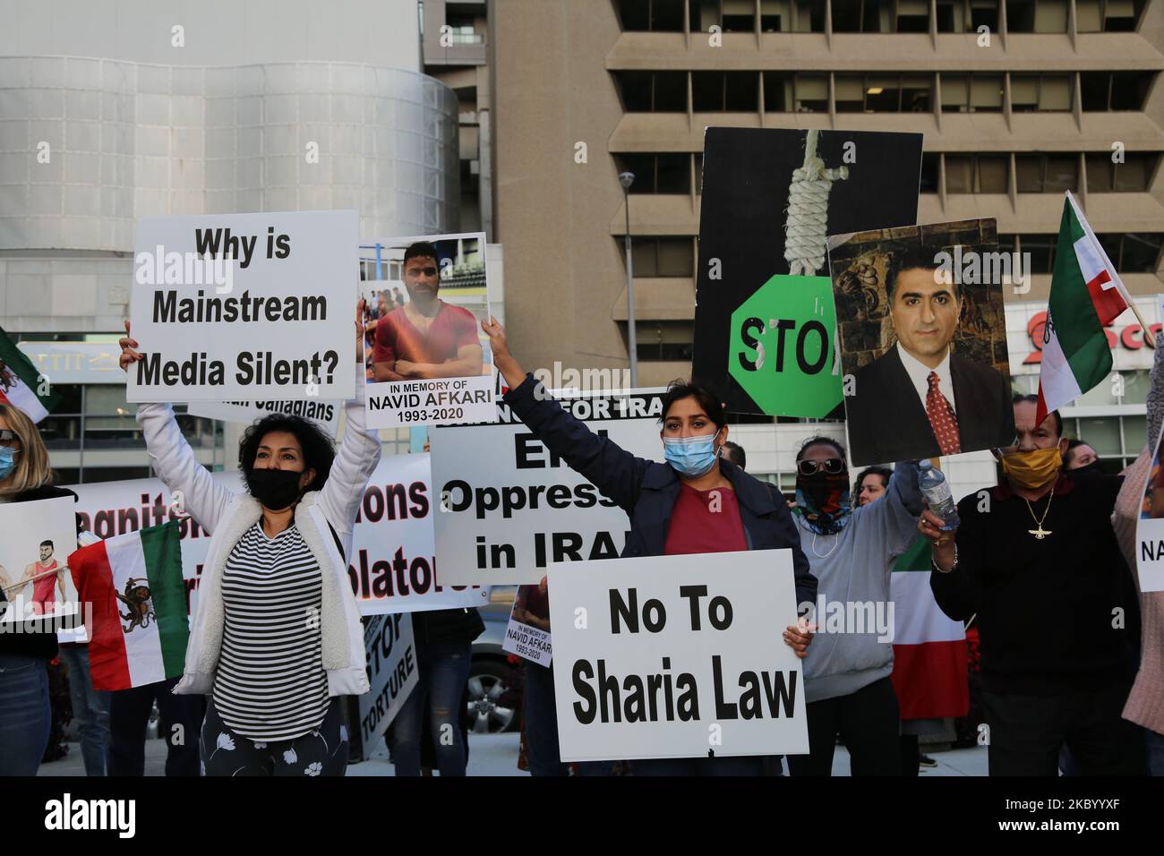 Iranian in Canada on Mel Lastman Square demonstrate against the