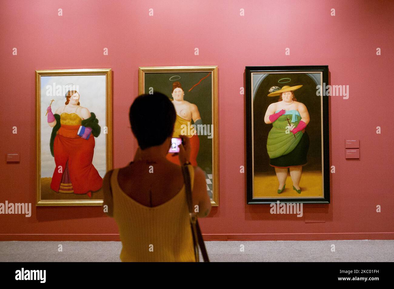inauguration of Botero: 60 years of painting / 60 anos de pintura exhibition in Madrid, Spain, 16 September 2020. (Photo by Oscar Gonzalez/NurPhoto) Stock Photo