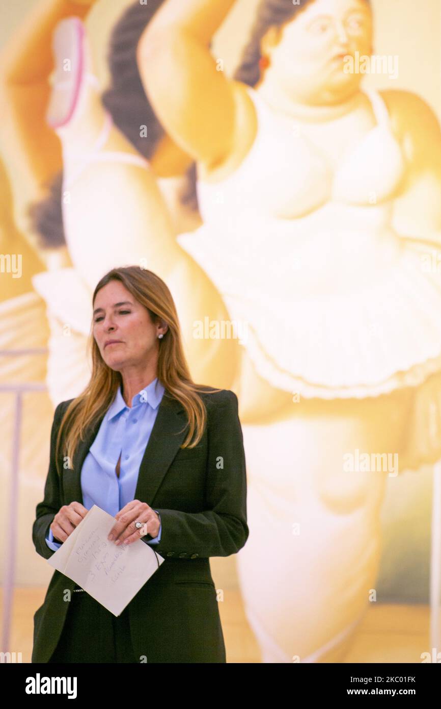 Lina Botero during inauguration of Botero: 60 years of painting / 60 anos de Pintura exhibition in Madrid, 16 September 2020. Spain (Photo by Oscar Gonzalez/NurPhoto) Stock Photo
