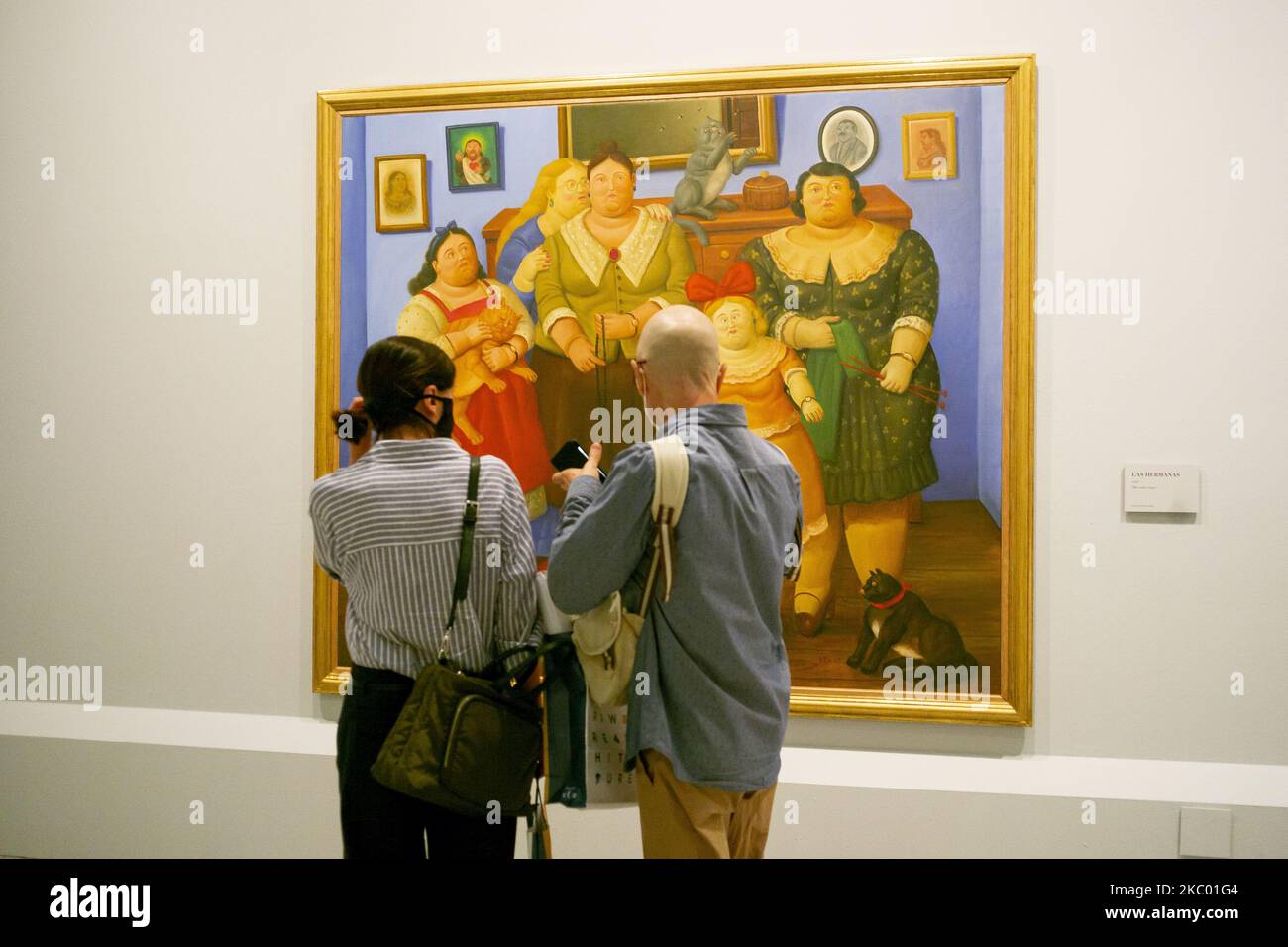 inauguration of Botero: 60 years of painting / 60 anos de pintura exhibition in Madrid, Spain, 16 September 2020. (Photo by Oscar Gonzalez/NurPhoto) Stock Photo
