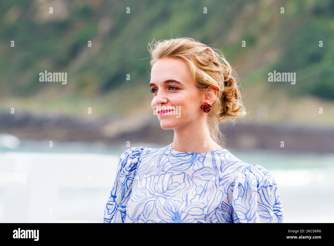 Irati Saez de Urabain attends 'Akelarre' photocall during the 68th San Sebastian International Film Festival at the Kursaal Palace on September 19, 2020 in San Sebastian, Spain. (Photo by Frank Lovicario/NurPhoto) Stock Photo