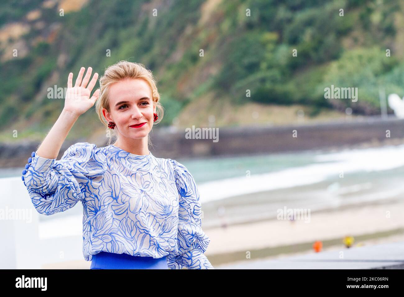 Irati Saez de Urabain attends 'Akelarre' photocall during the 68th San Sebastian International Film Festival at the Kursaal Palace on September 19, 2020 in San Sebastian, Spain. (Photo by Frank Lovicario/NurPhoto) Stock Photo