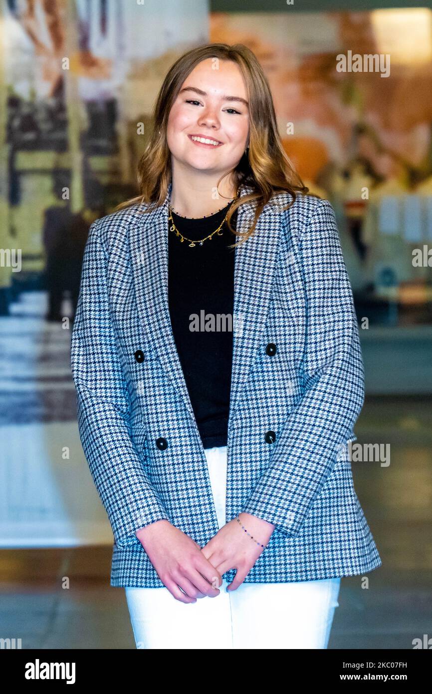 Princess Ariane of the Netherlands during a visit to the exhibition The
