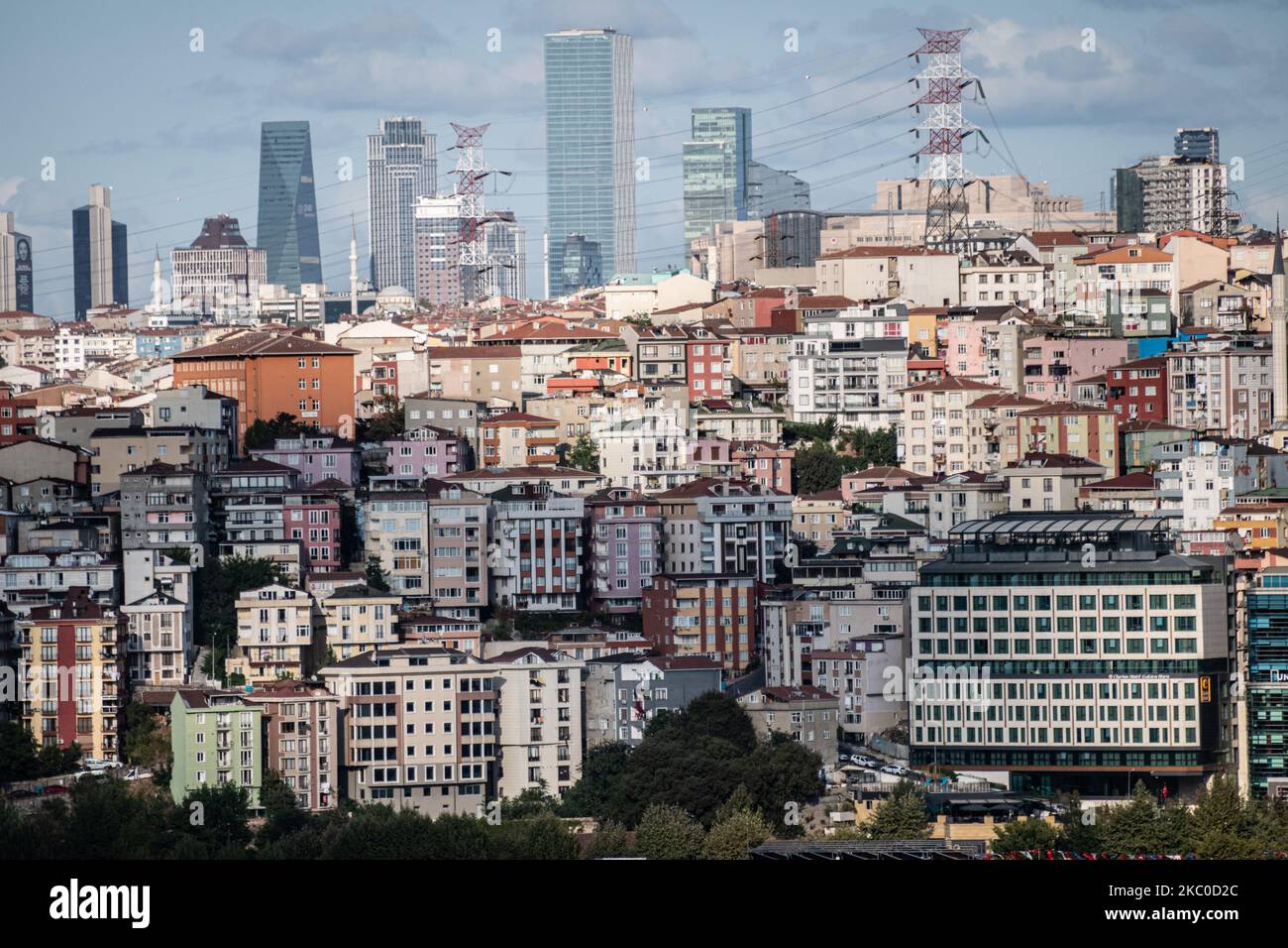 Turkish people wearing face masks went about routine activities amid