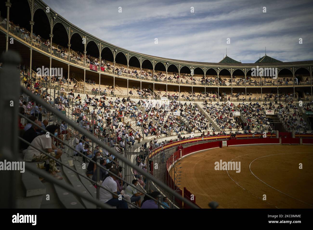 General view of the Granada bullring during the Virgen de las Angustias