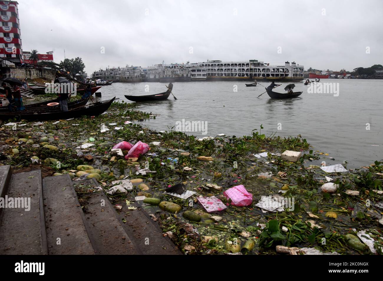 Water pollution by human wastage in Buriganga River in Dhaka