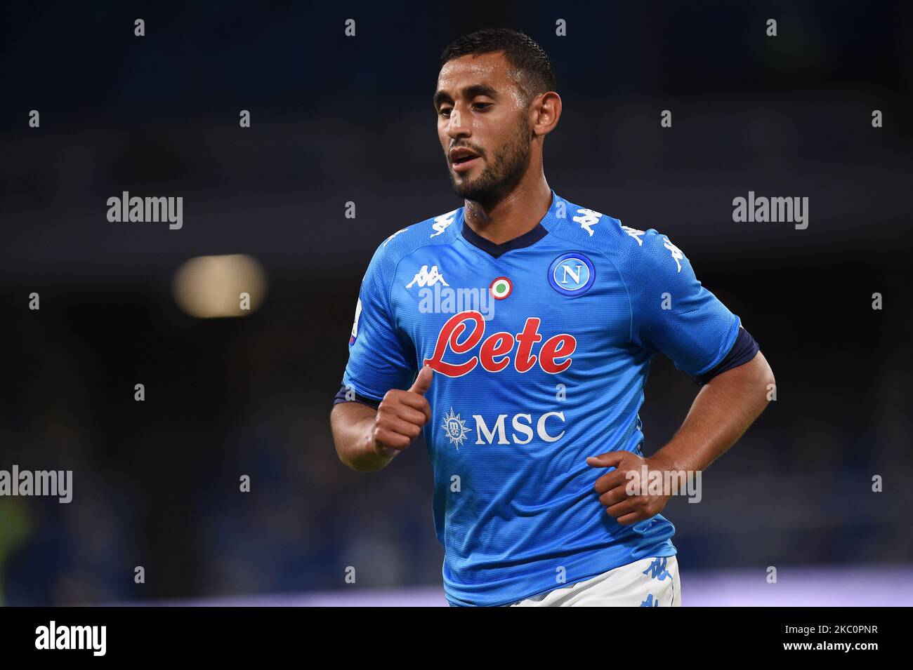 Faouzi Ghoulam of SSC Napoli during the Serie A match between SSC Napoli and Genoa CFC at Stadio San Paolo Naples Italy on 27 September 2020. (Photo by Franco Romano/NurPhoto) Stock Photo