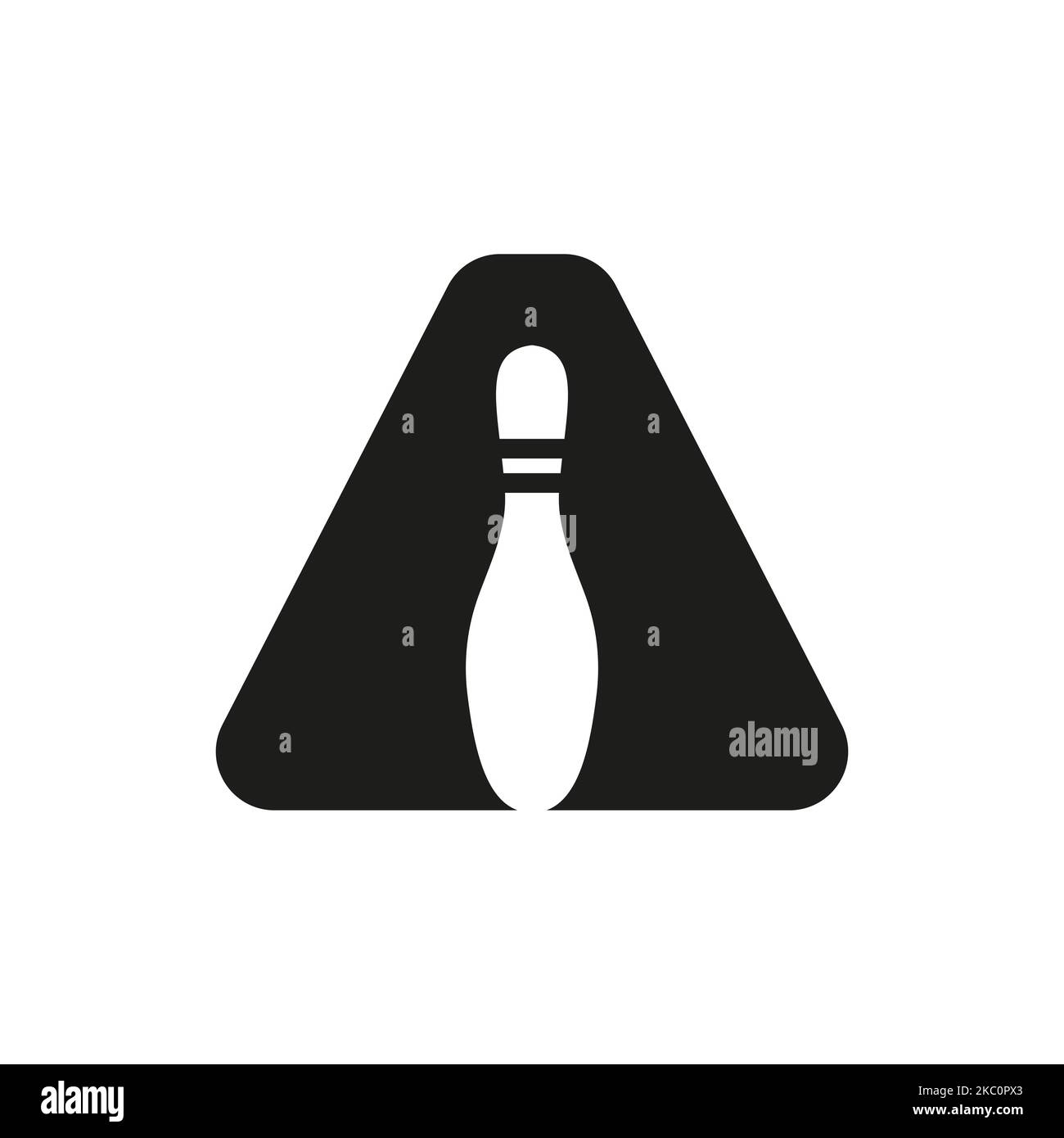 Letter A Bowling Logo. Bowling Ball Symbol Vector Template Stock Vector