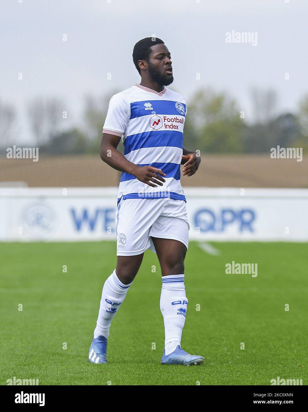 Aramide Oteh of Queen Park Rangers during the PL Professional Development League South match Queens Park Rangers and Millwall at the Imperial College Ground, Hayes, Middlesex, England, on September 28, 2020. (Photo by Ian Randall/MI News/NurPhoto) Stock Photo