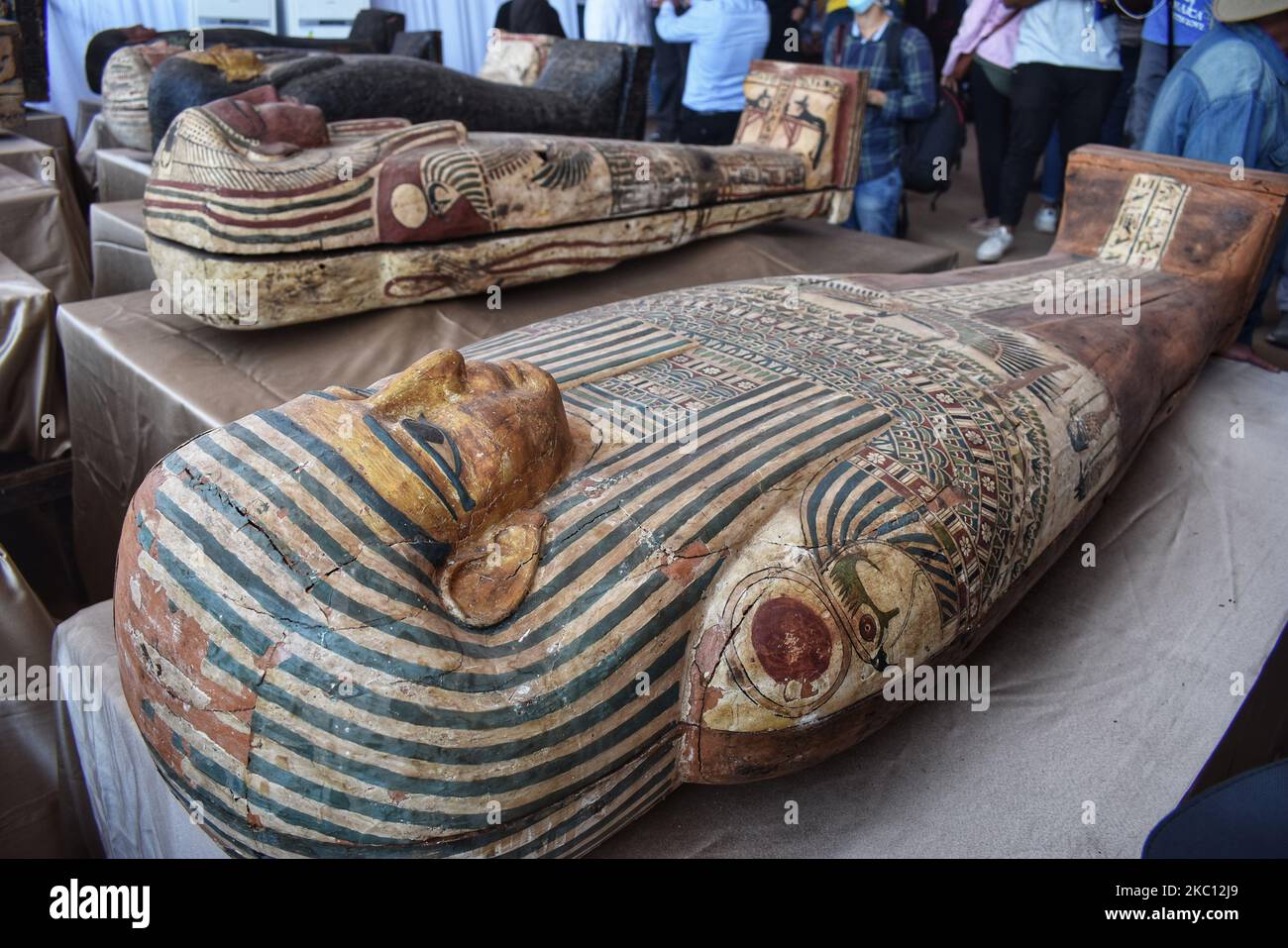 The Newly Discovered Coloured Ancient Intact And Sealed Coffins Are ...