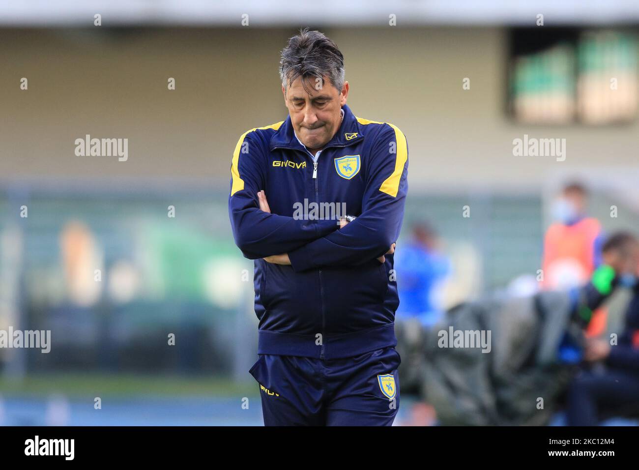 Alfredo Aglietti during the Serie BKT match between Chievo Verona and Salernitana at Stadio Marcantonio Bentegodi on October 3, 2020 in Verona, Italy. (Photo by Emmanuele Ciancaglini/NurPhoto) Stock Photo