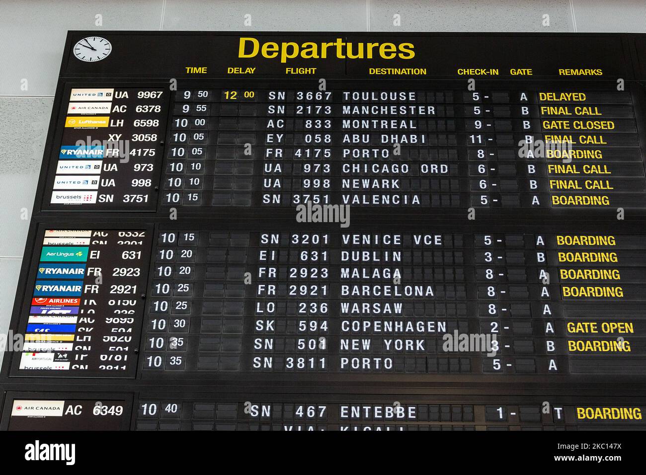 Illustration Picture Shows The Anouncement Board At The Departure Hall illustration-picture-shows-the-anouncement-board-at-the-departure-hall