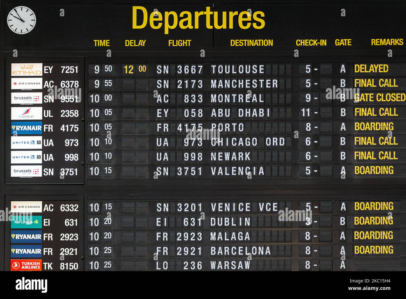 Illustration Picture Shows The Anouncement Board At The Departure Hall illustration-picture-shows-the-anouncement-board-at-the-departure-hall