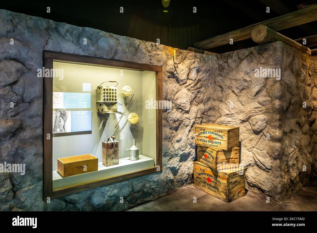 Explosives exhibit, Sunny Side Mine, Colorado Stories Exhibit, History