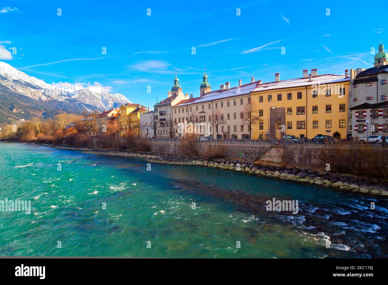 Panoramic View of Innsbruck, Alps, Austria Stock Photo