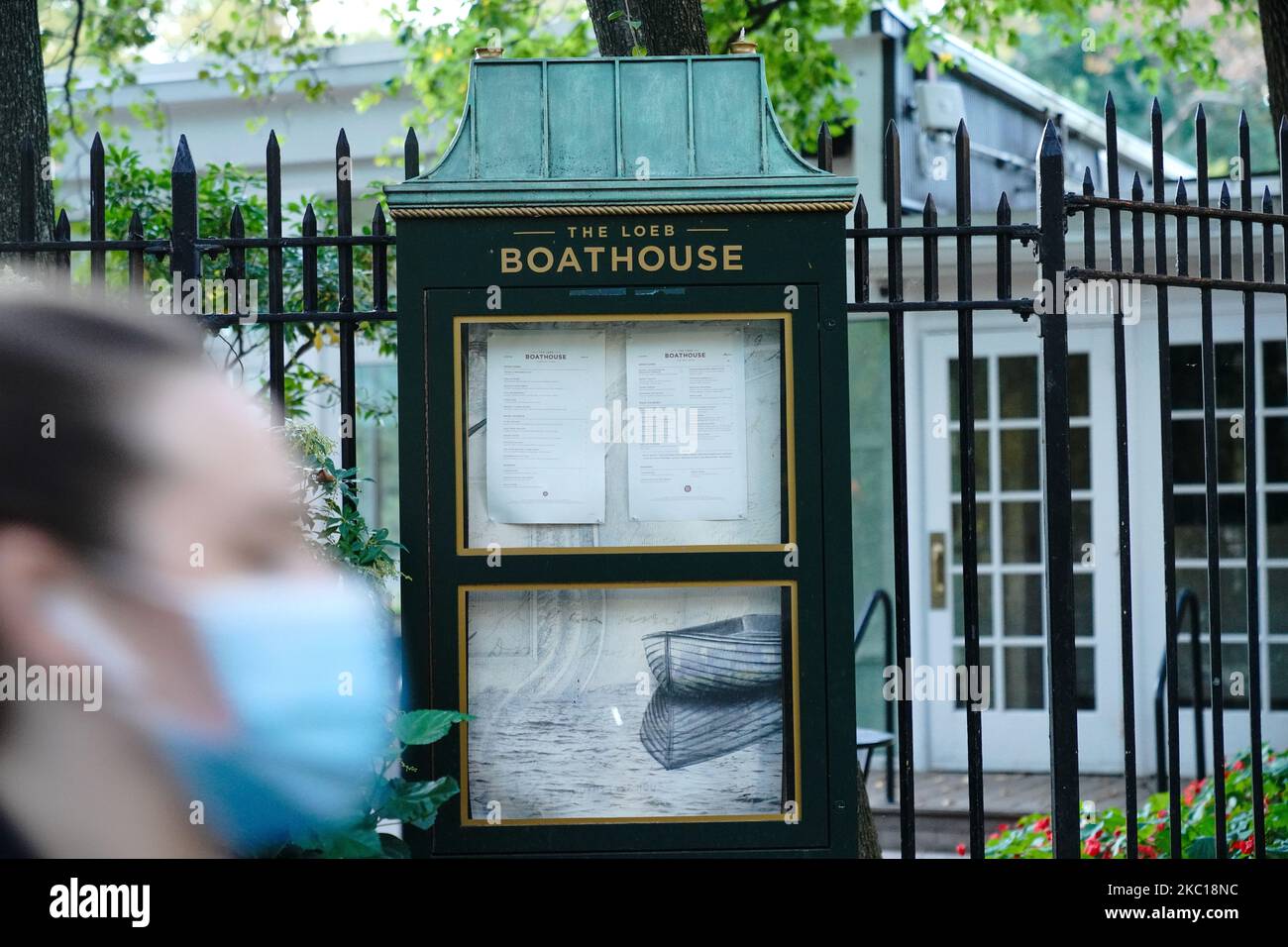 A view of the Central Park's historic Loeb Boathouse restaurant on