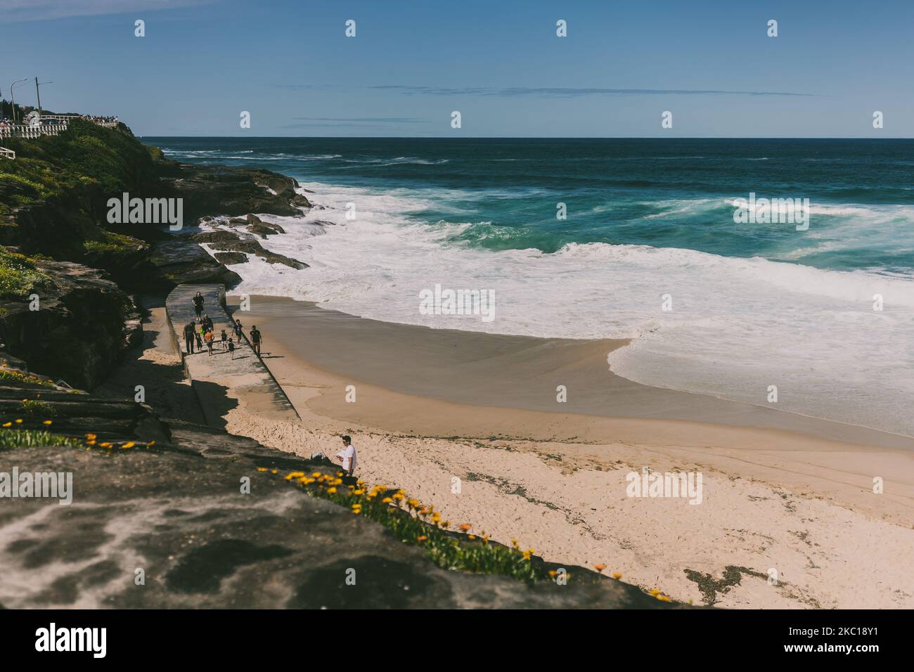 Wide Horizontal Shot Of The Bronte Beach In Australia Stock Photo