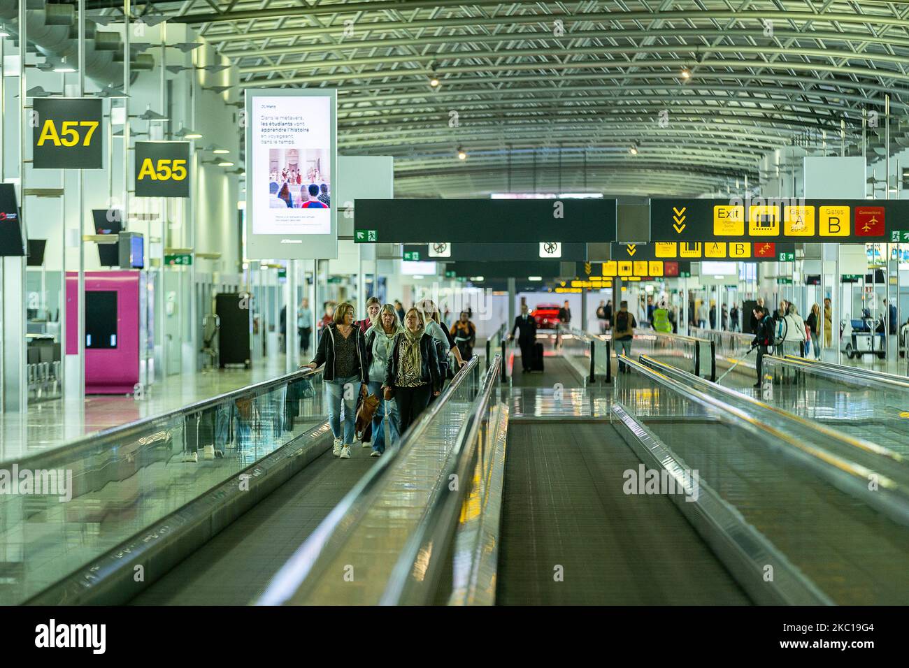 Illustration picture shows the transit zone of terminal A at Brussels
