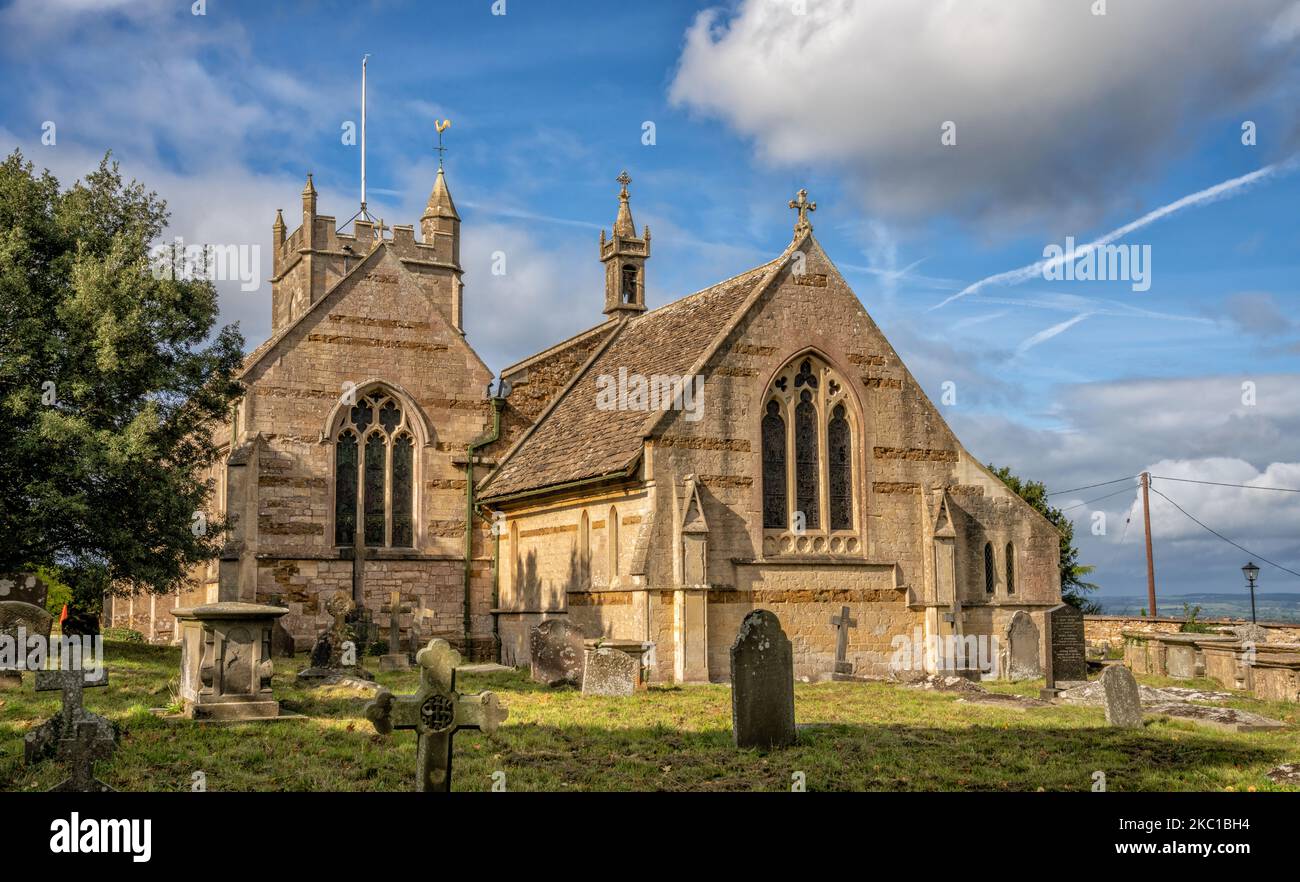 15th Century Church of St Martin, North Nibley, The Cotswolds, Gloucestershire, England, United Kingdom Stock Photo