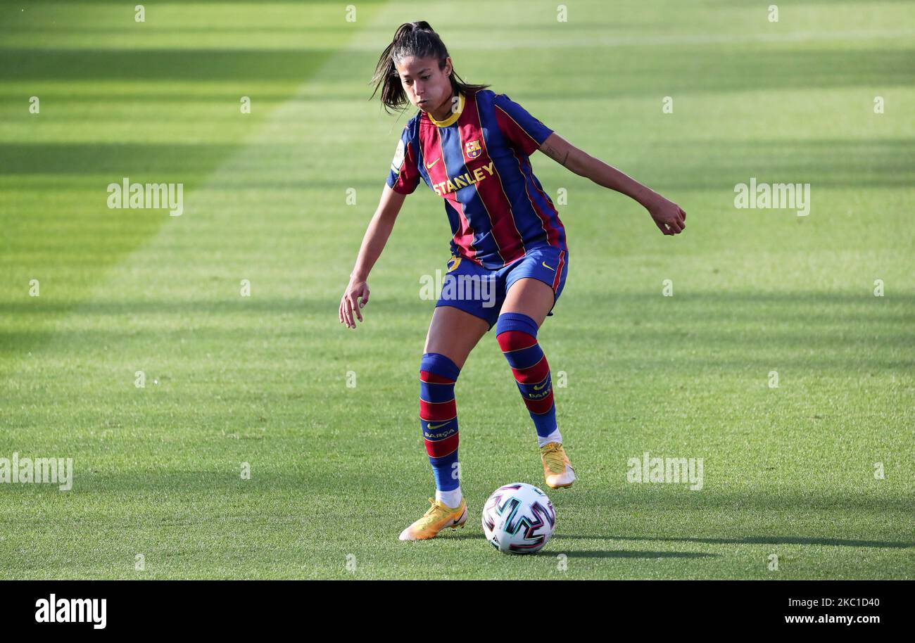 Leyla Ouahabi during the match between FC Barcelona and Sevilla FC, corresponding to the women's semifinal of the Cup of the Queen, played at the Johan Cruyff Stadium, on 08th October 2020, in Barcelona, Spain. (Photo by Joan Valls/Urbanandsport/NurPhoto) Stock Photo