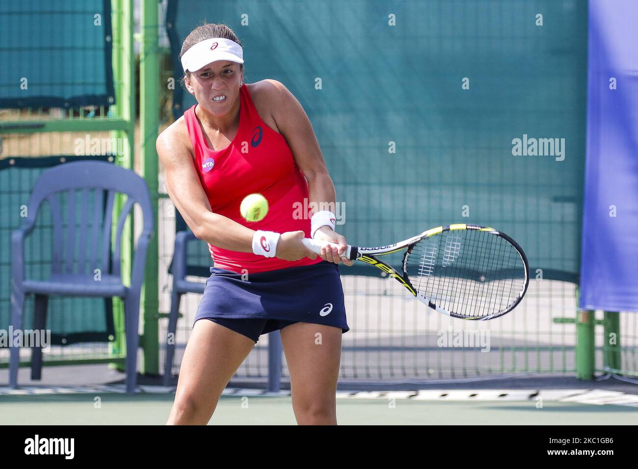 Katerina Siniakova of CZE and Irina Falconi of USA match play during ...