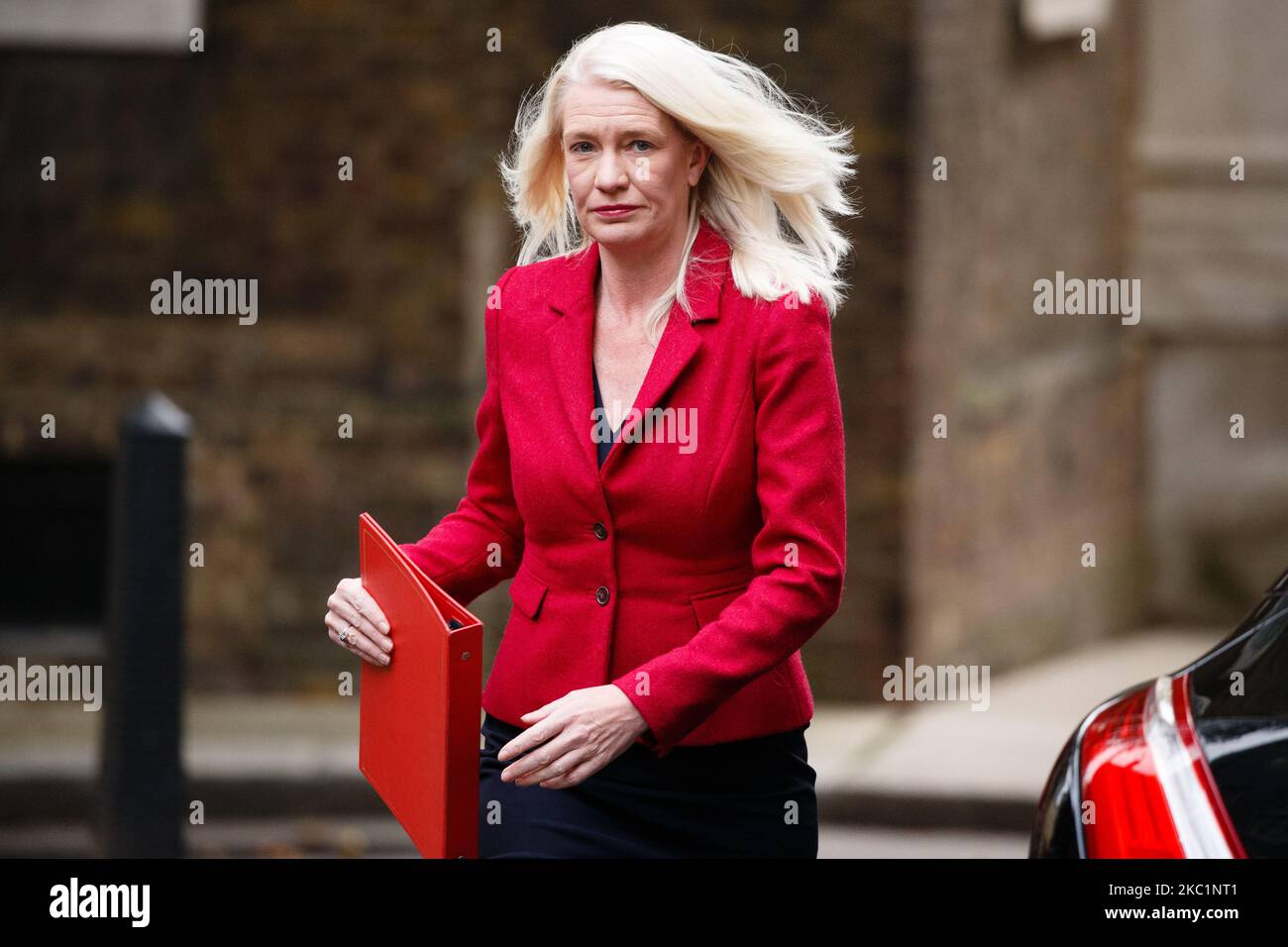 Minister without Portfolio at the Cabinet Office and Co-Chairman of the Conservative Party Amanda Milling, MP for Cannock Chase, arrives on Downing Street for the weekly cabinet meeting at the Foreign, Commonwealth and Development Office (FCDO) in London, England, on October 13, 2020. (Photo by David Cliff/NurPhoto) Stock Photo