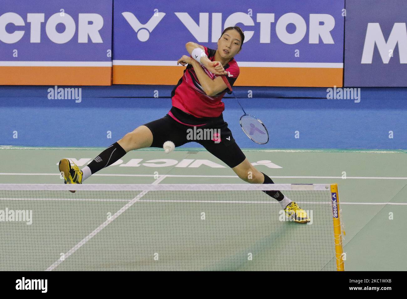 South Korea's Sung Ji Hyun play match during women's single final match