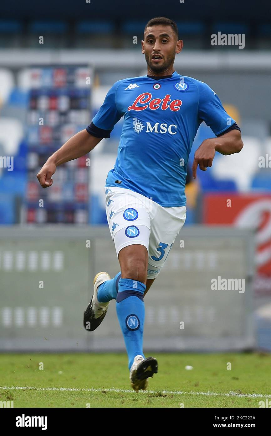 Faouzi Ghoulam of SSC Napoli during the Serie A match between SSC Napoli and Atalanta BC at Stadio San Paolo Naples Italy on 17 Ottobre 2020. (Photo by Franco Romano/NurPhoto) Stock Photo