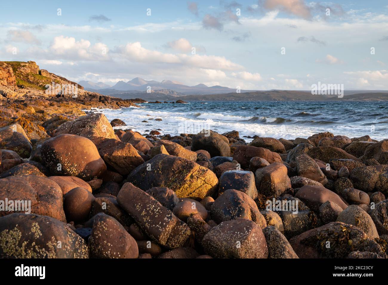 Big sand beach at Gairloch on the atlantic coast of Wester Ross, Scotland Stock Photo