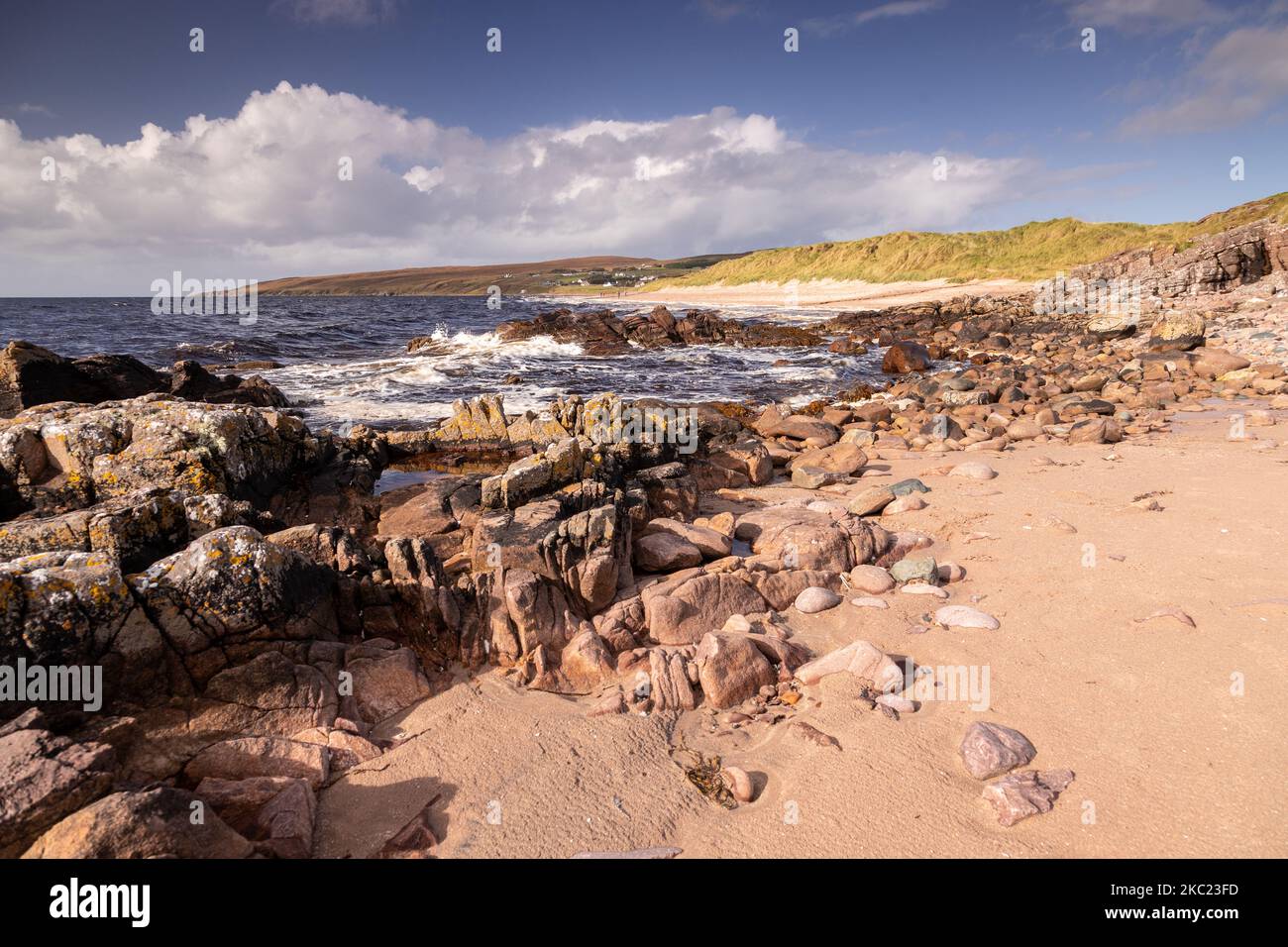 Big sand beach at Gairloch on the atlantic coast of Wester Ross, Scotland Stock Photo