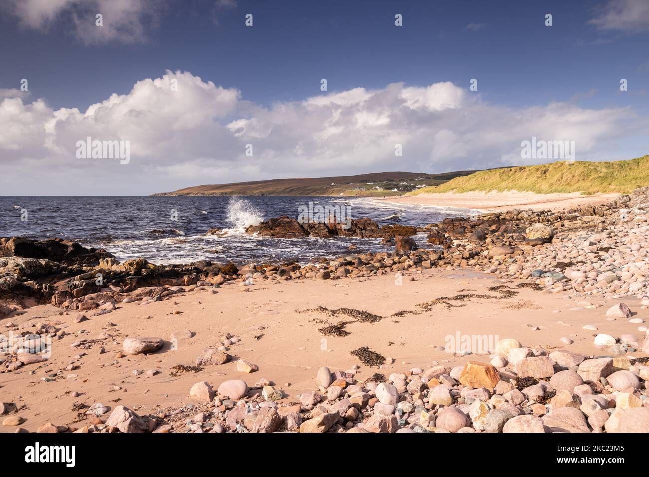 Big sand beach at Gairloch on the atlantic coast of Wester Ross, Scotland Stock Photo