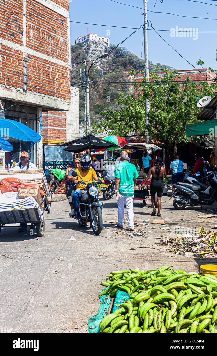 Mercado de bazurto, Cartagena de Indias, Colombia. Stock Photo