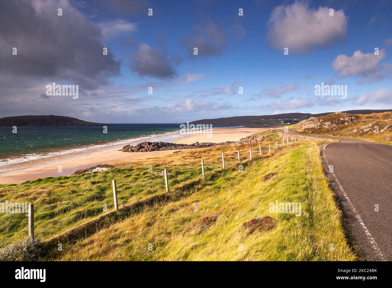Big sand beach at Gairloch on the atlantic coast of Wester Ross, Scotland Stock Photo