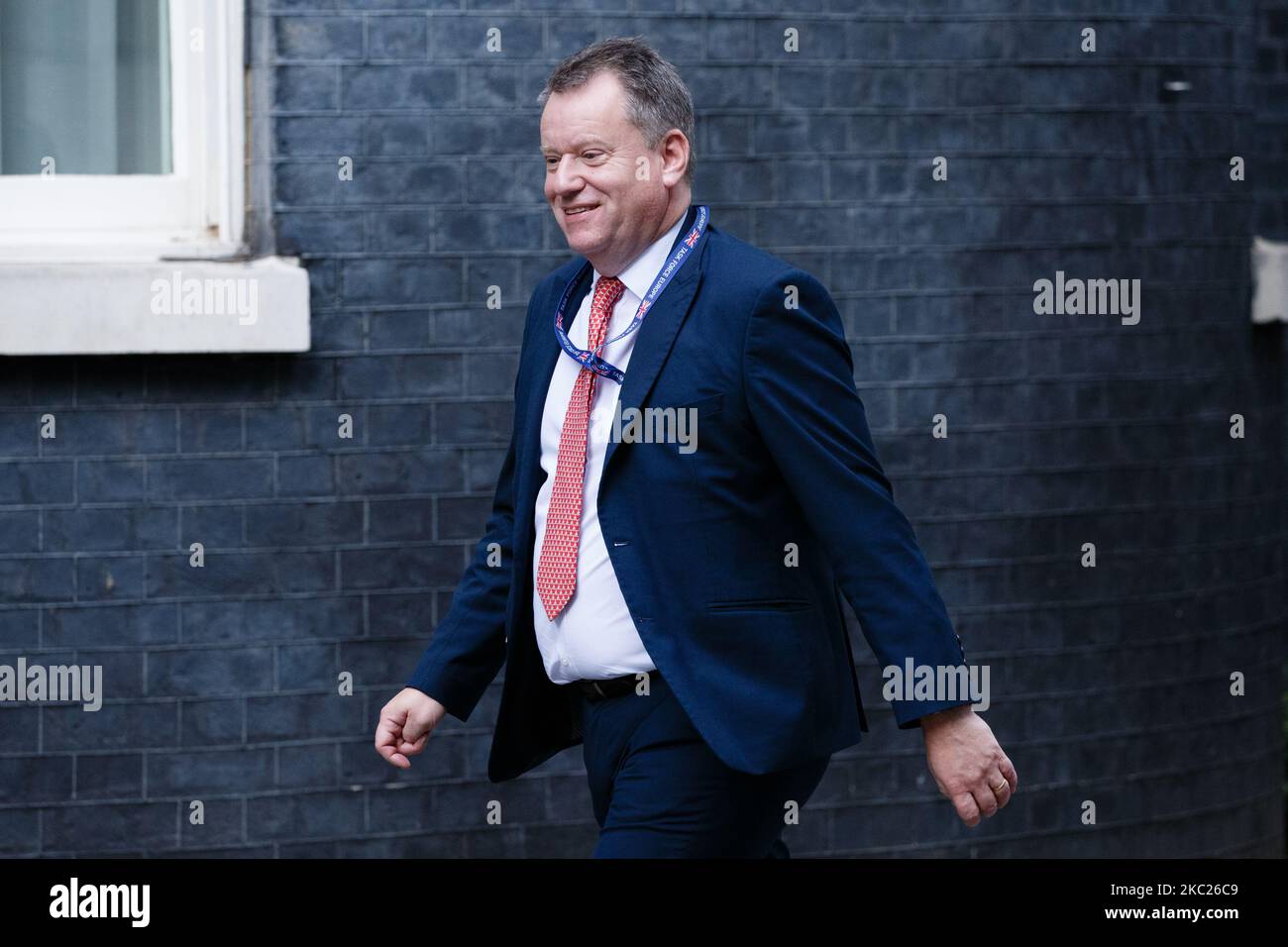 David Frost, special adviser to British Prime Minister Boris Johnson and lead Brexit negotiator, walks along Downing Street in London, England, on October 19, 2020. (Photo by David Cliff/NurPhoto) Stock Photo